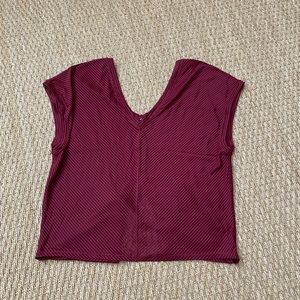 Lululemon V Neck Crop Tee